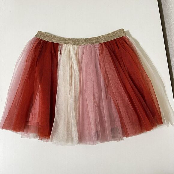 Sweet Wink Rose Fairy Tutu Tulle Skirt Fall Pink Orange Girls Size 6-8 years - Picture 1 of 11